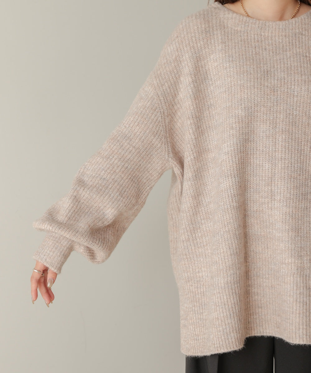 airy yarn back open knit