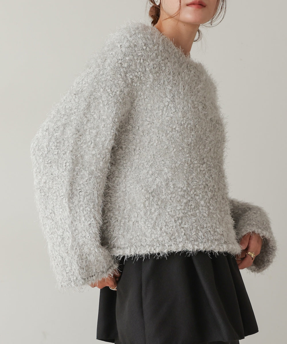 airy yarn popcorn knit