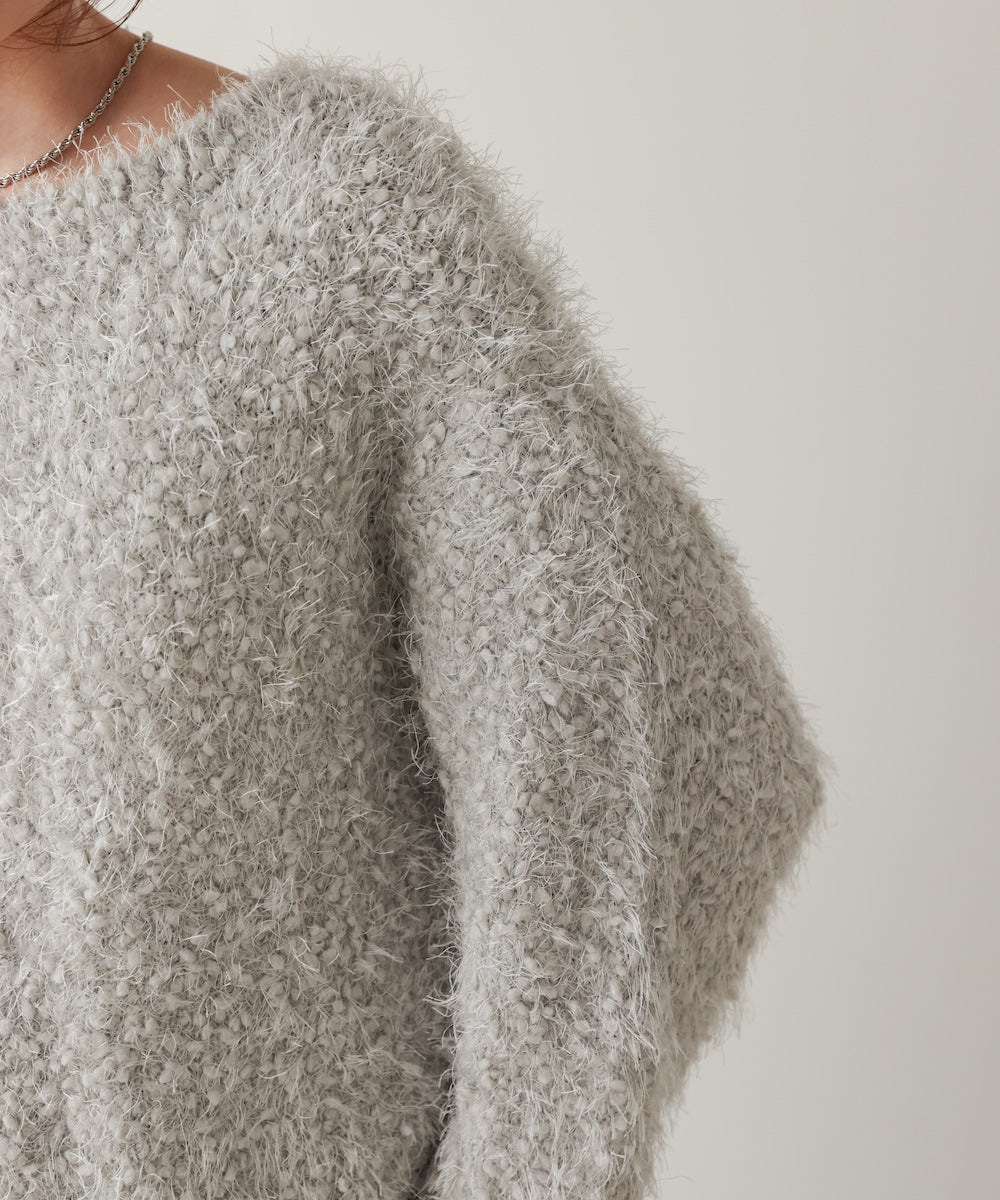 airy yarn popcorn knit