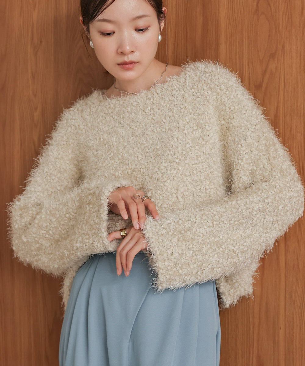 airy yarn popcorn knit