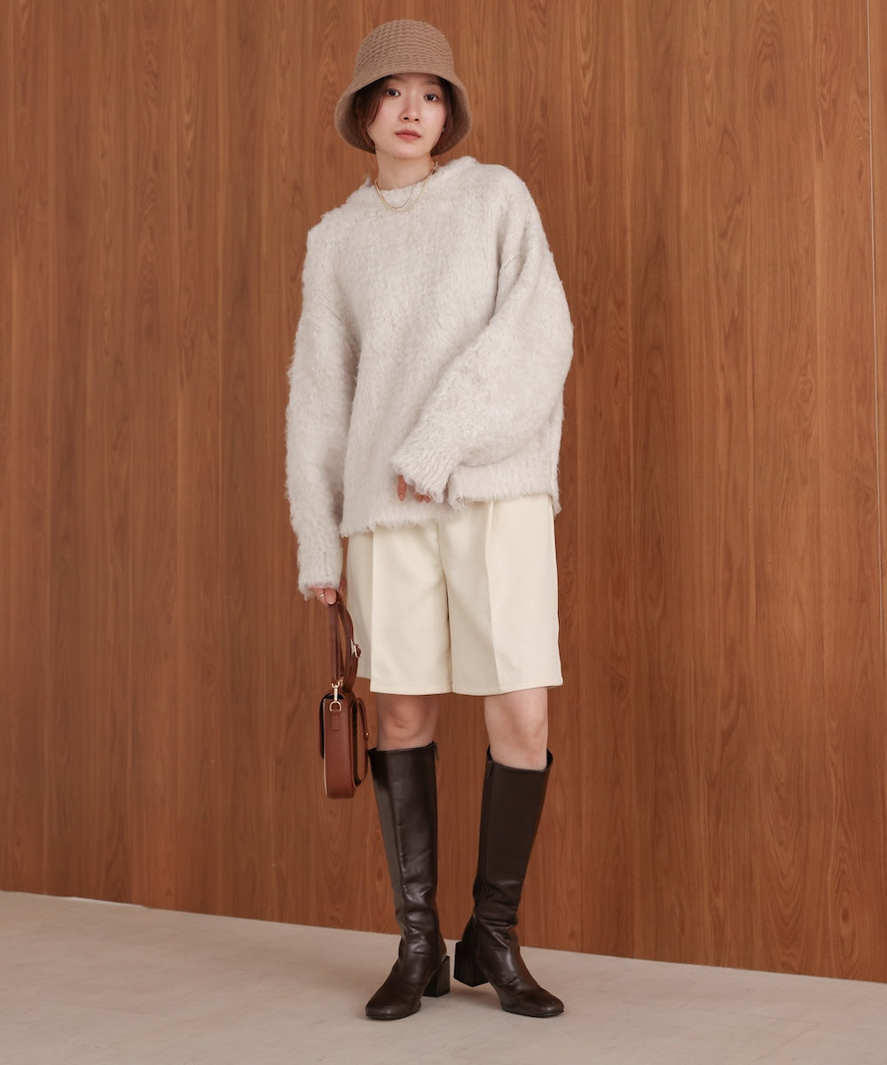 mix woollen knit pullover