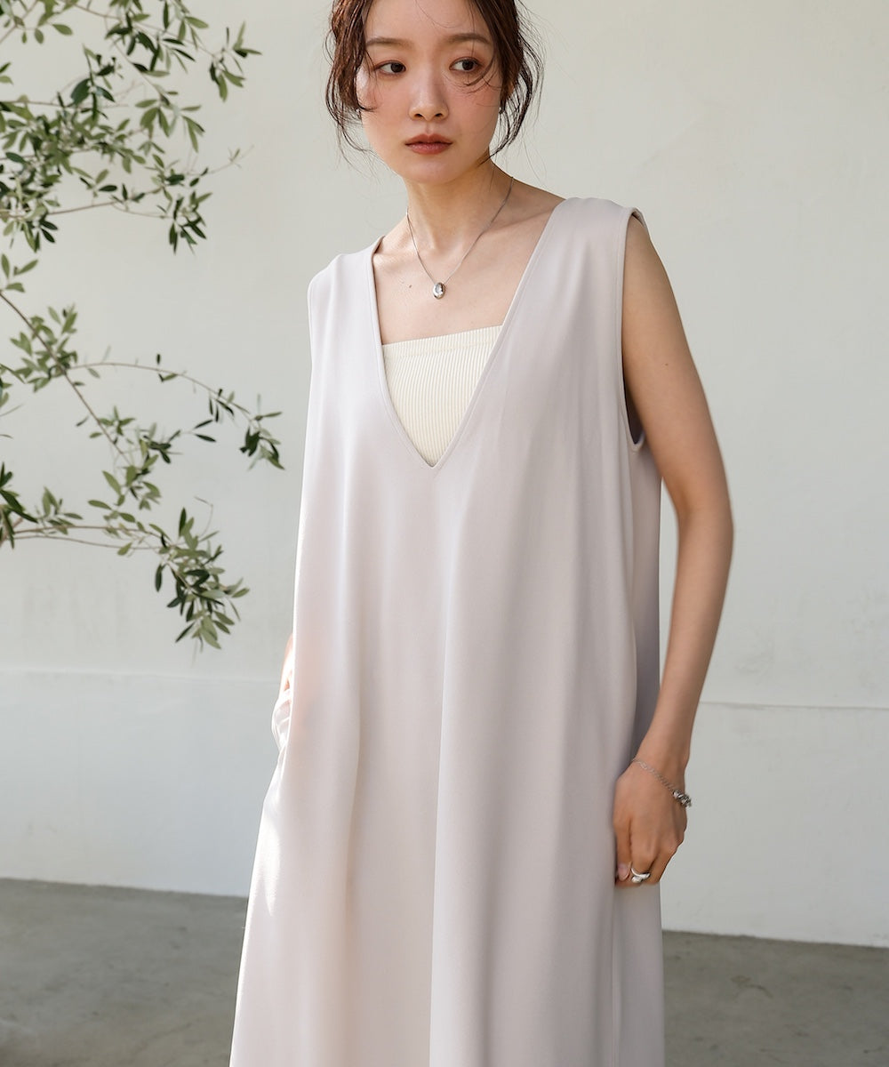 【低身長さん向けサイズあり】イージージョーゼット前後2WAYジャンパースカート