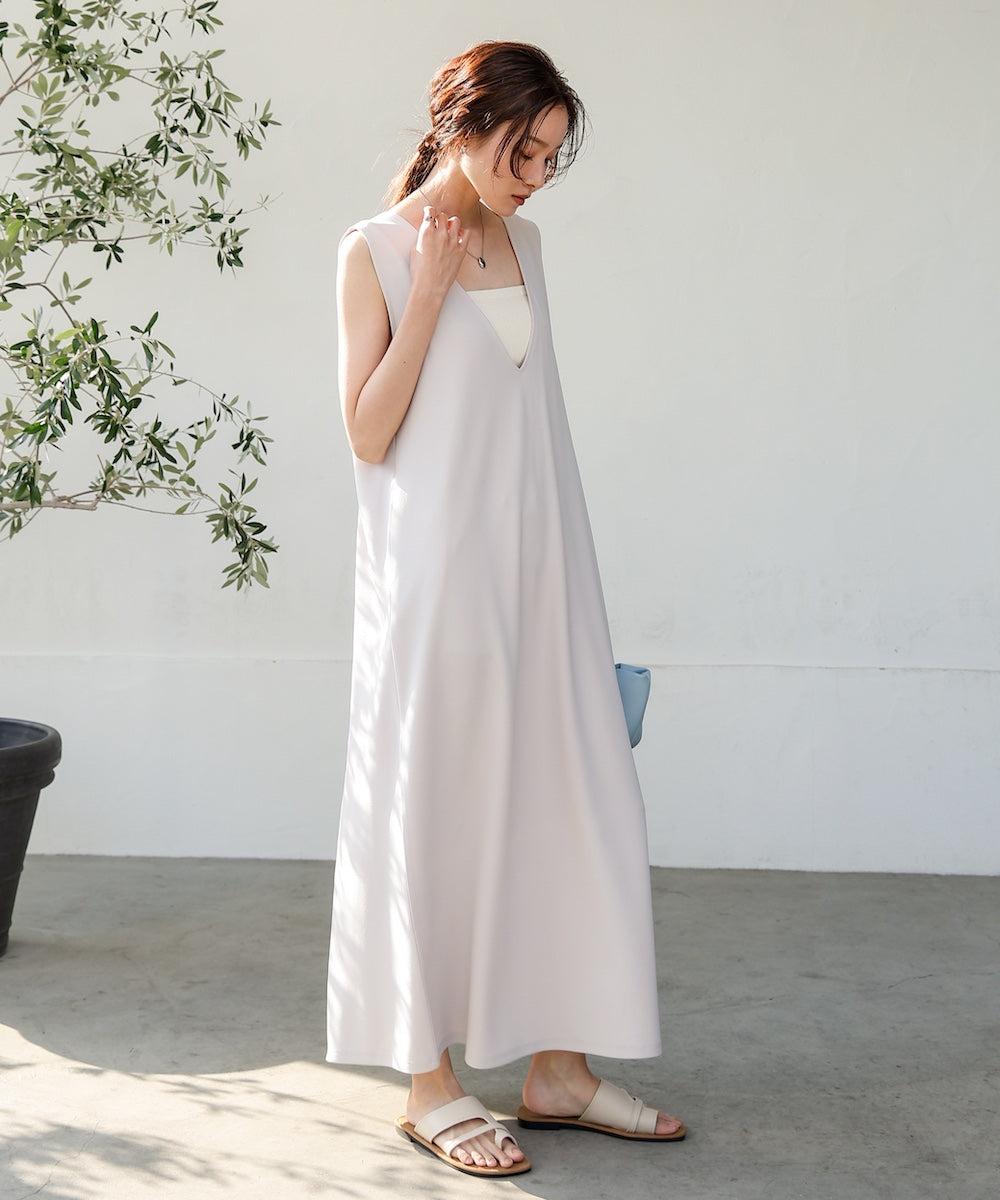 【低身長さん向けサイズあり】イージージョーゼット前後2WAYジャンパースカート