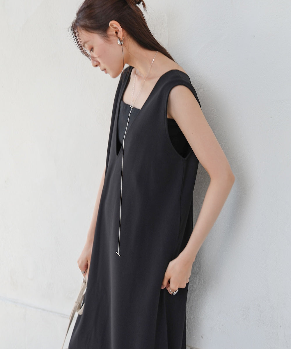 【低身長さん向けサイズあり】イージージョーゼット前後2WAYジャンパースカート