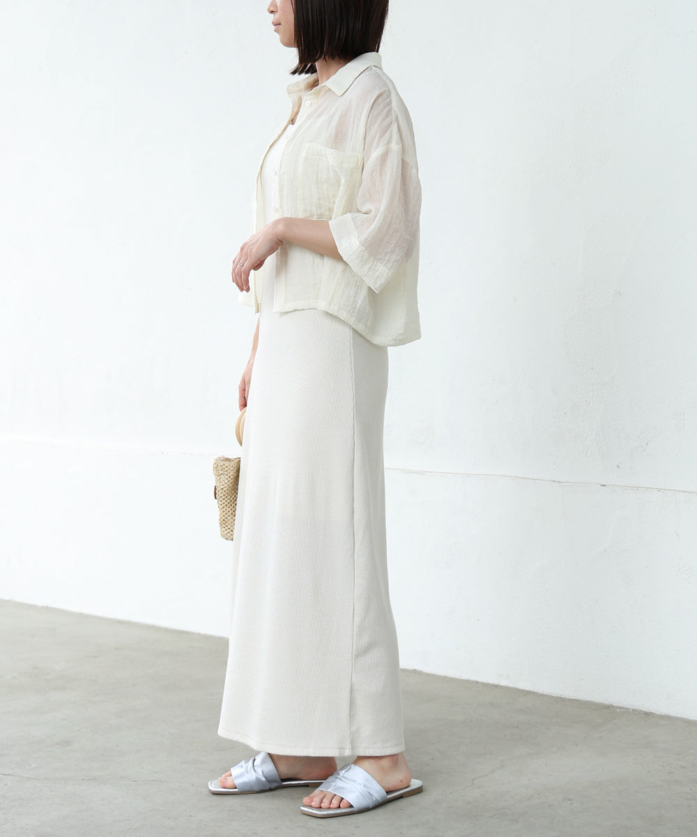 【低身長さん向けサイズあり】ラメカットソーカップ付きキャミワンピース