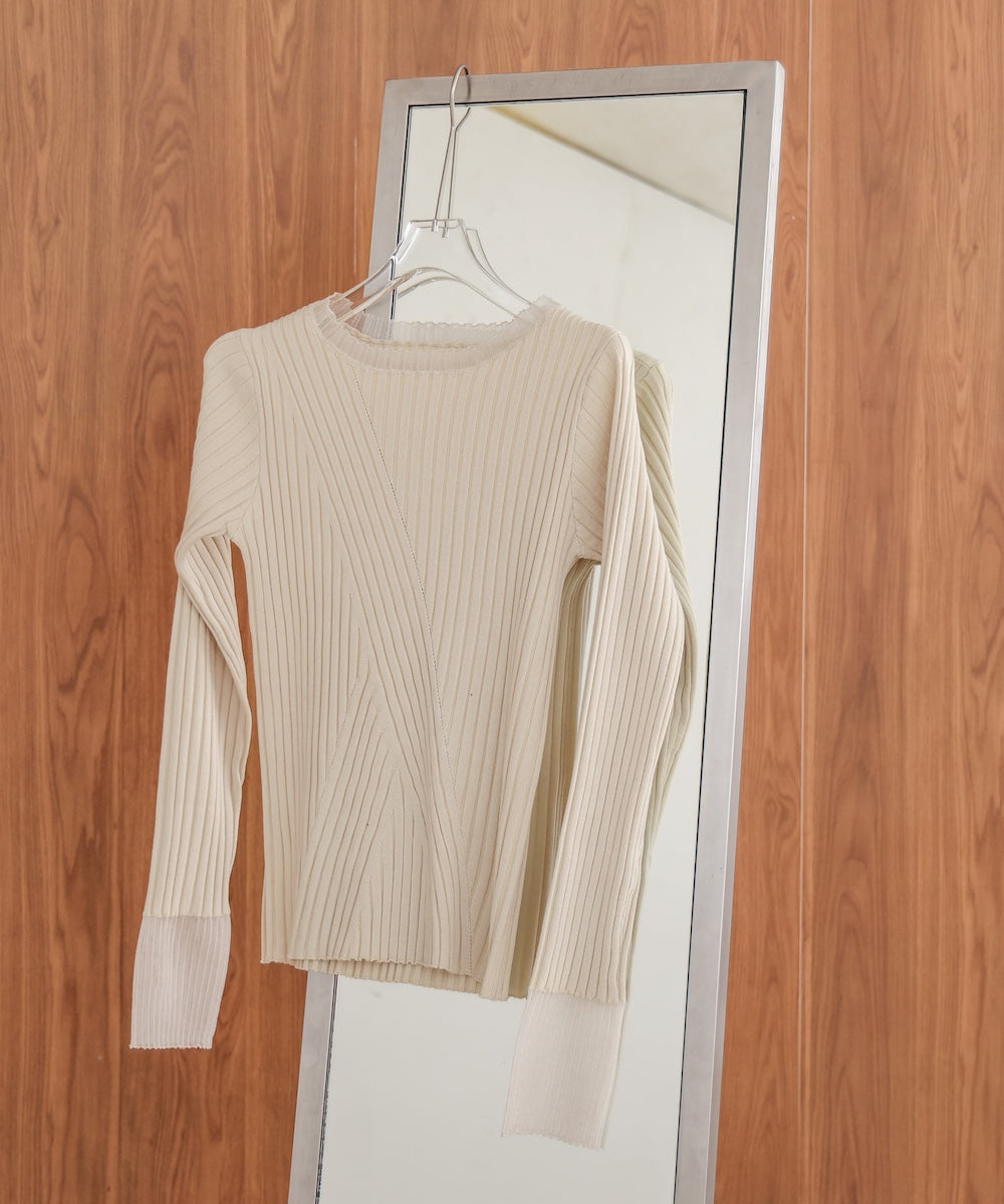 【2025SS】シアー使いリブニットトップス