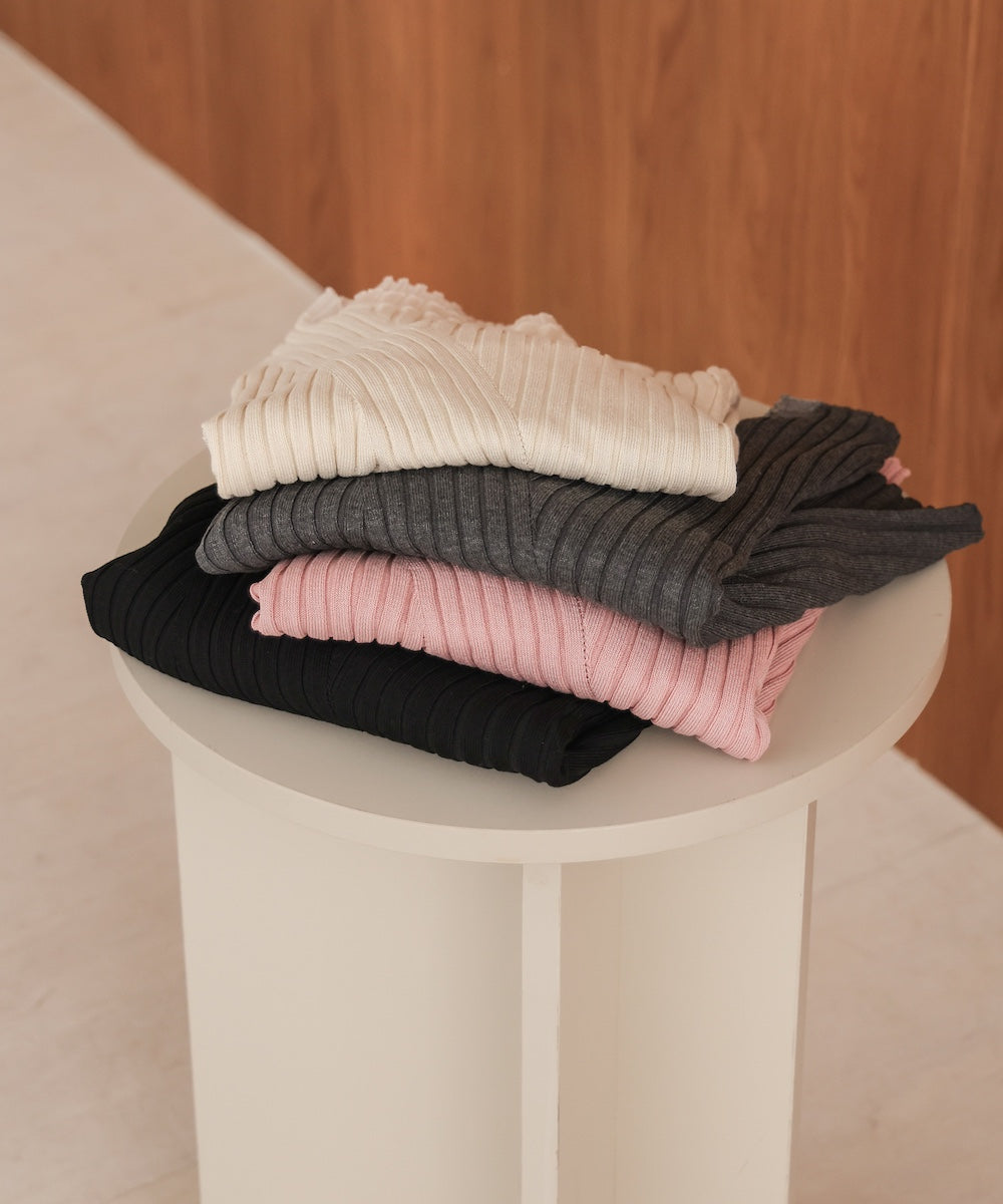 【2025SS】シアー使いリブニットトップス