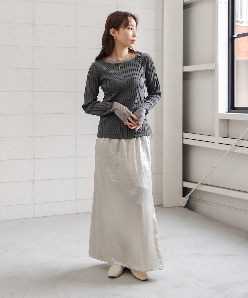 【2025SS】シアー使いリブニットトップス