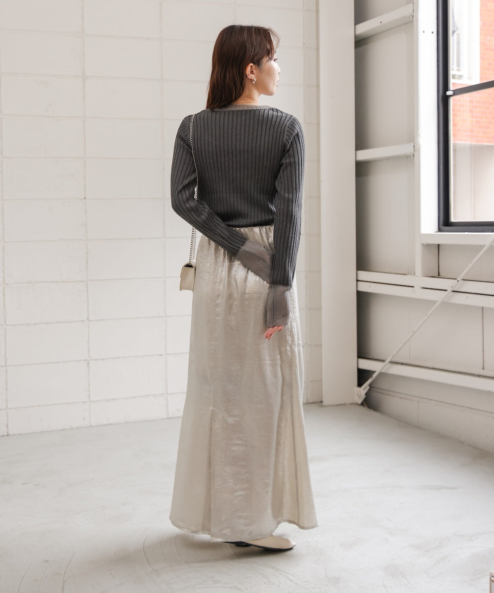 【2025SS】シアー使いリブニットトップス