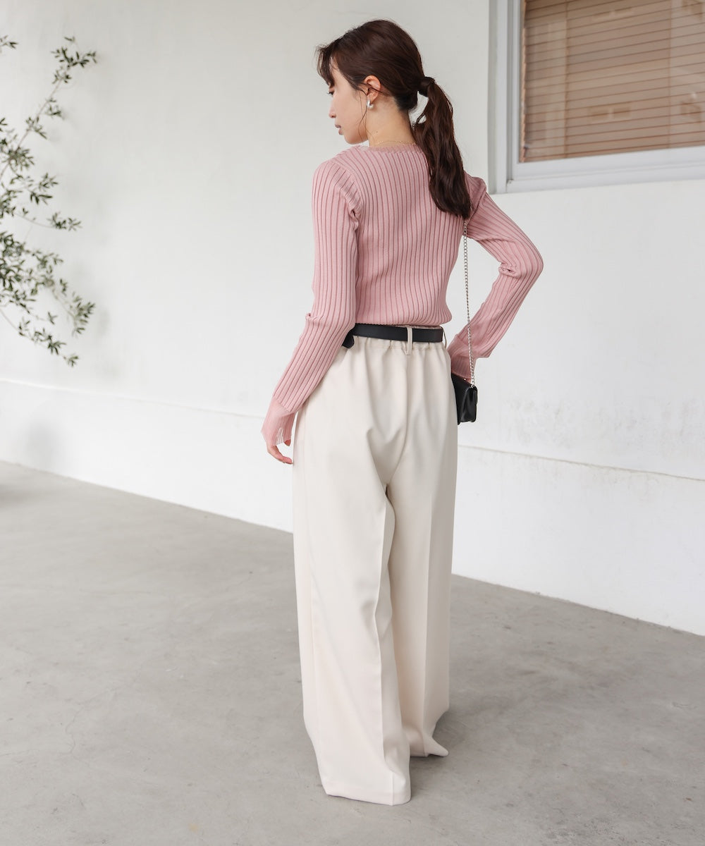 【2025SS】シアー使いリブニットトップス