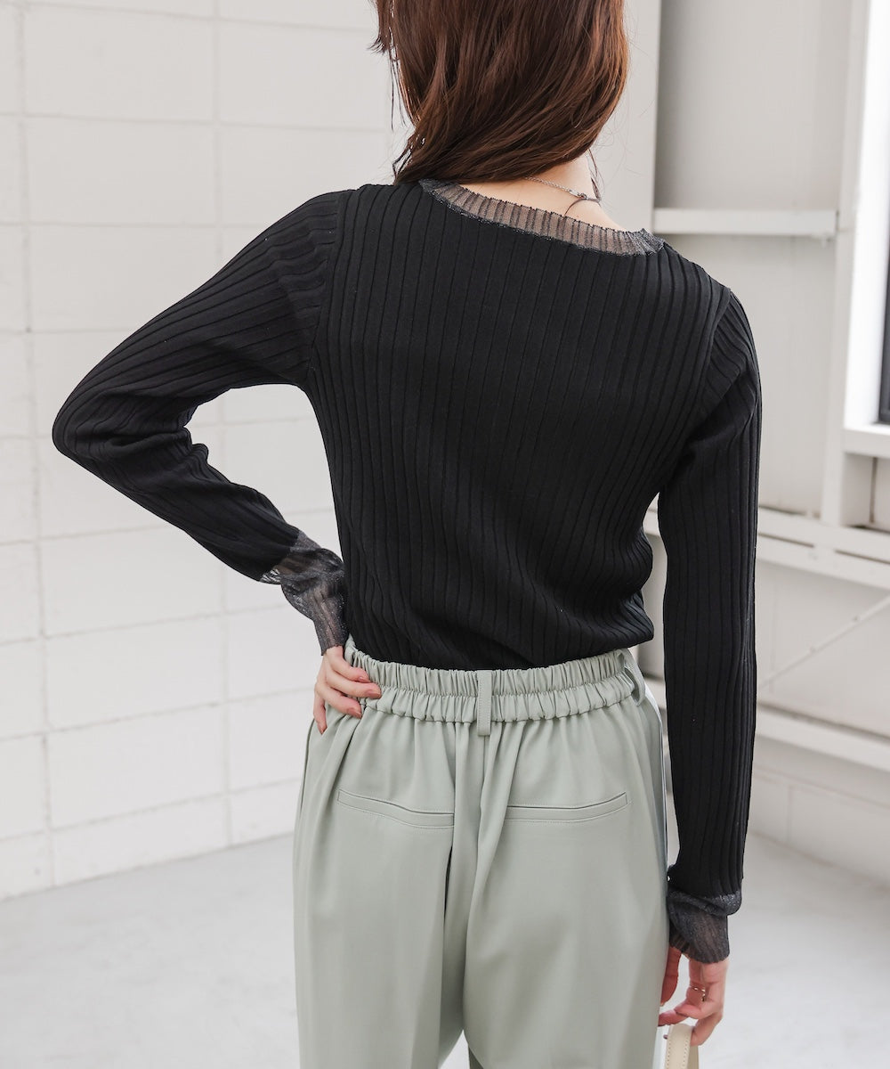 【2025SS】シアー使いリブニットトップス