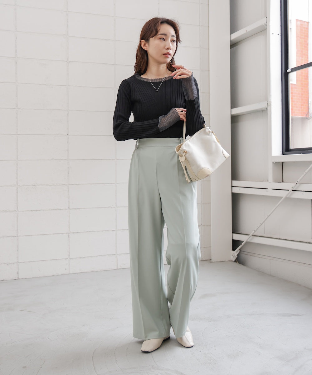 【2025SS】シアー使いリブニットトップス