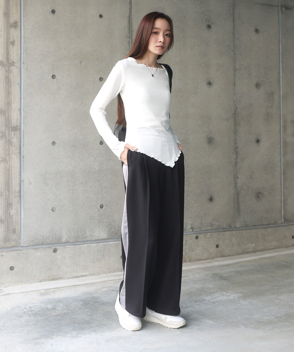 【S・Mサイズ展開】2WAYセンタープレスサイドラインパンツ