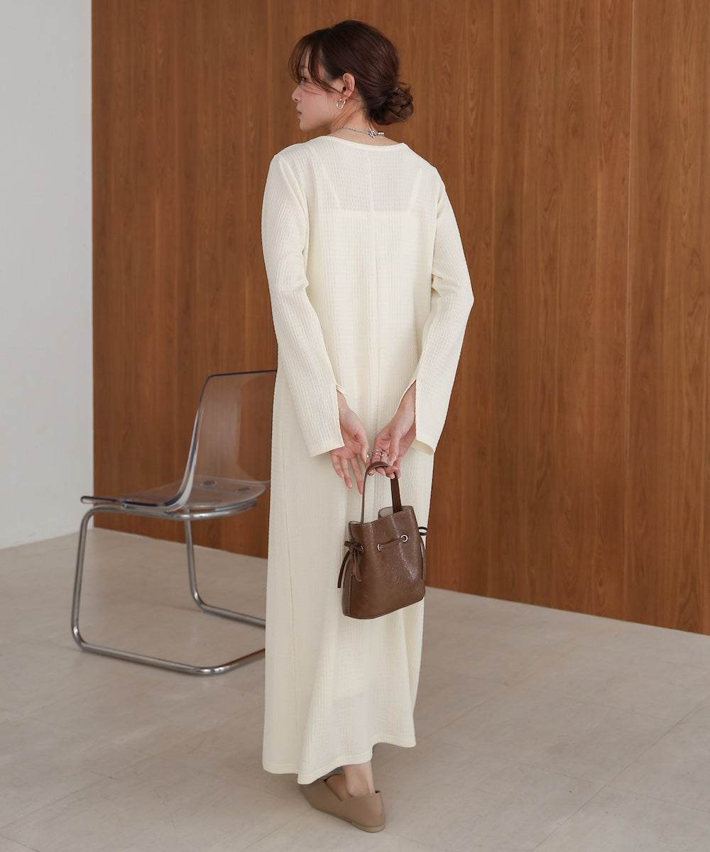 【低身長さん向けサイズあり】レイヤードデザインカットワンピース