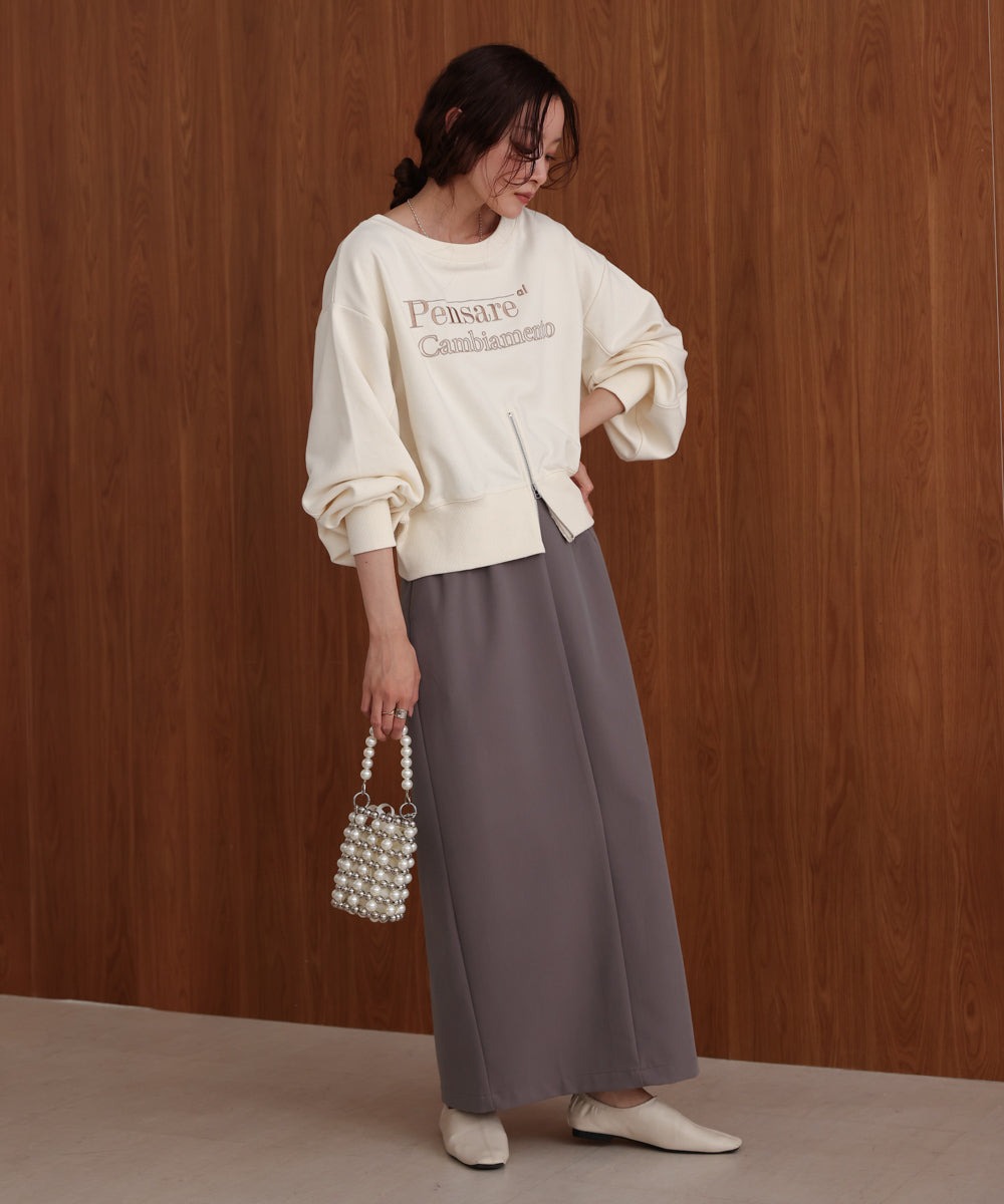 前後2WAYロゴジップスウェットトップス