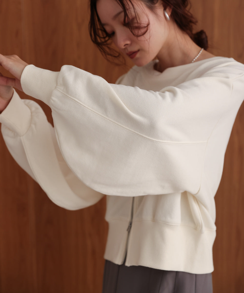 前後2WAYロゴジップスウェットトップス