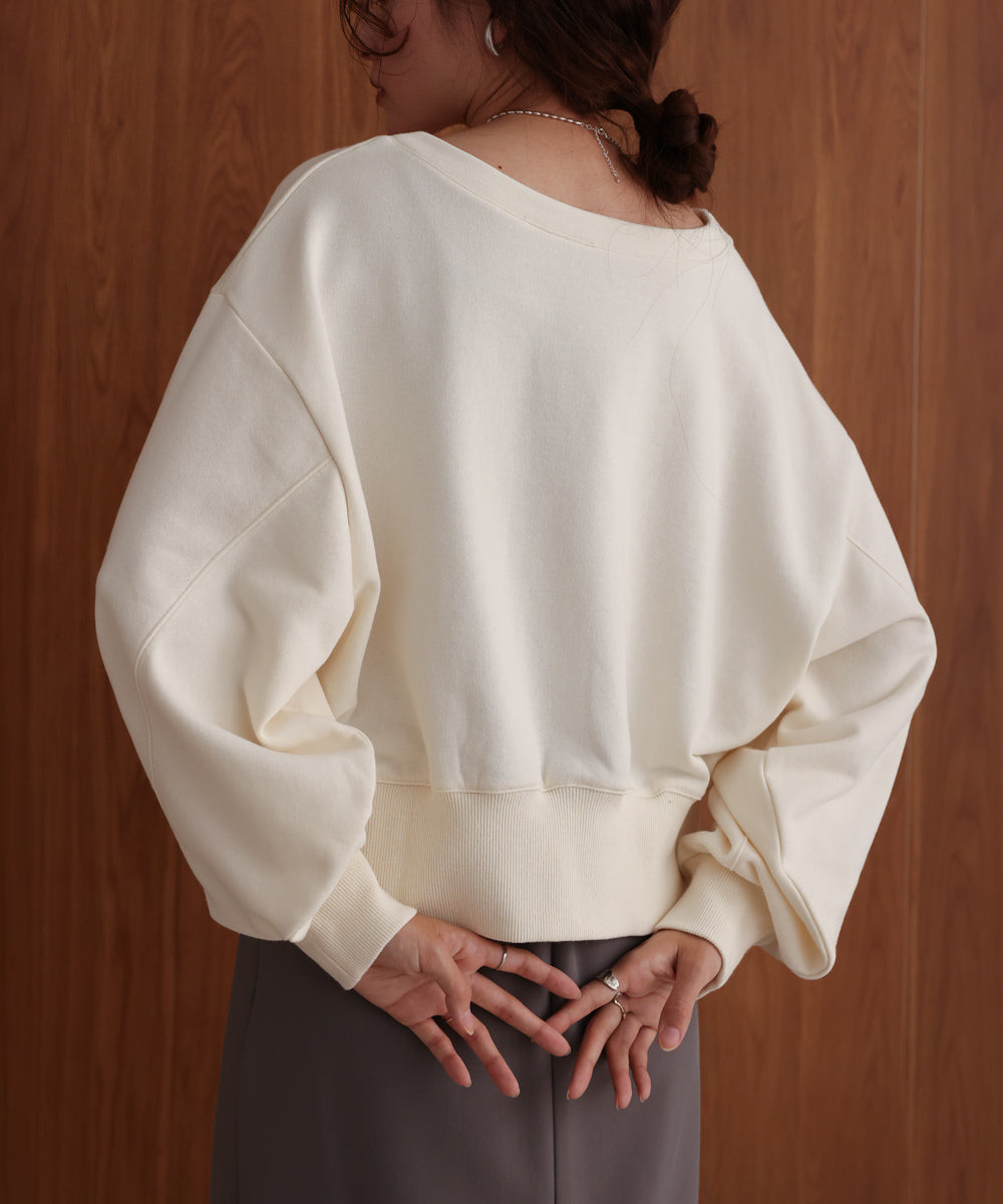 前後2WAYロゴジップスウェットトップス