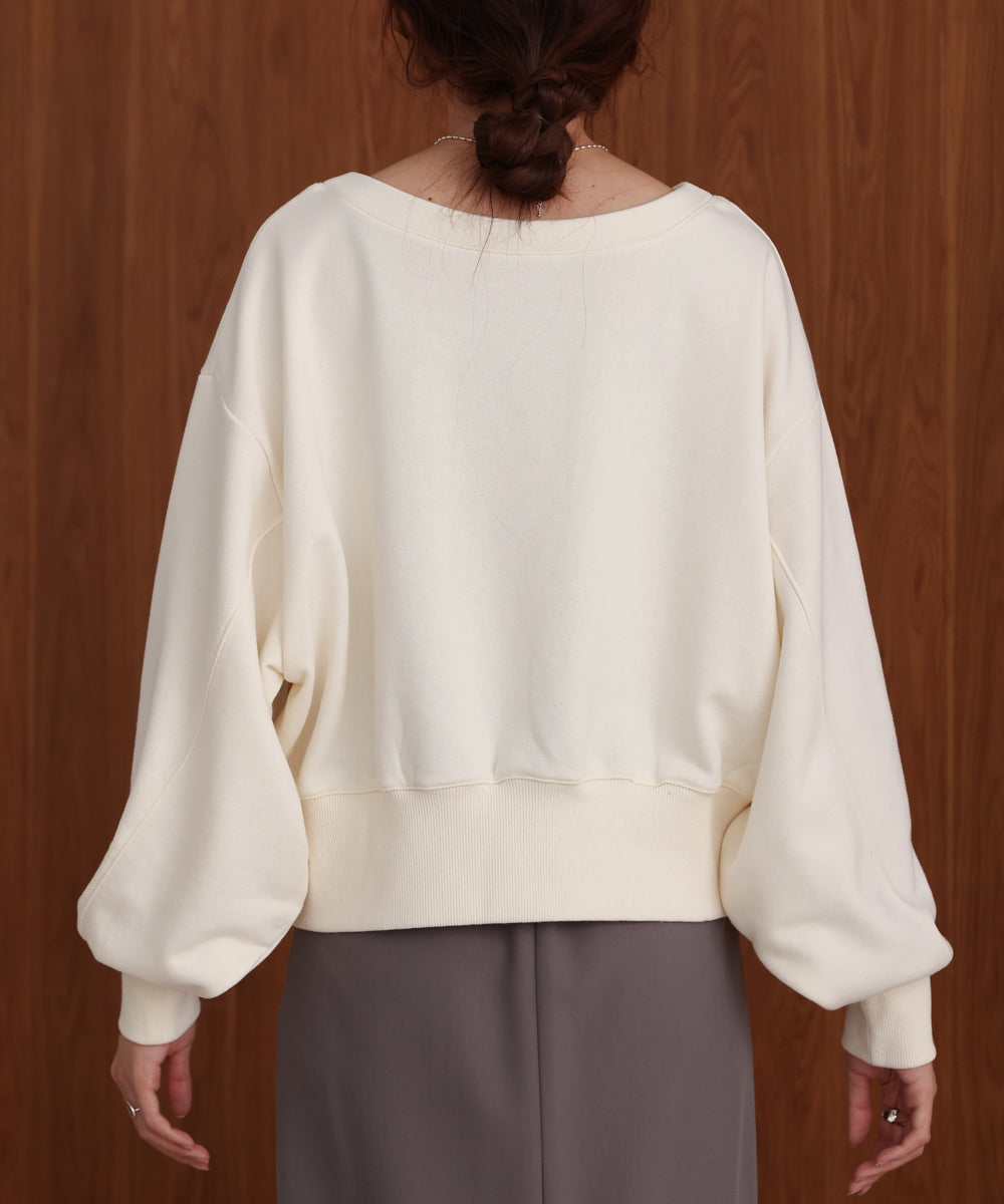 前後2WAYロゴジップスウェットトップス