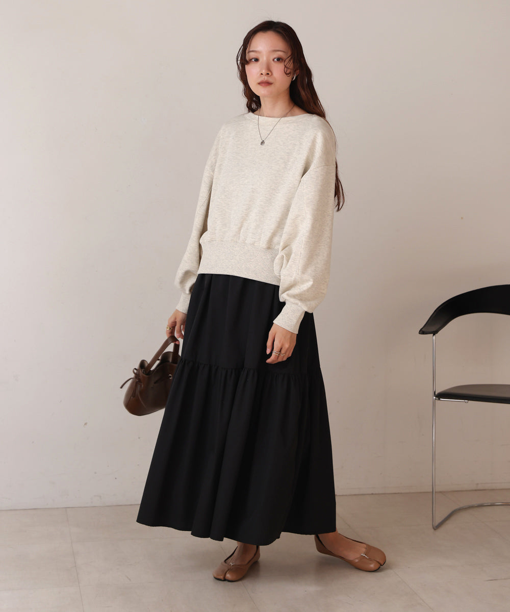 前後2WAYロゴジップスウェットトップス