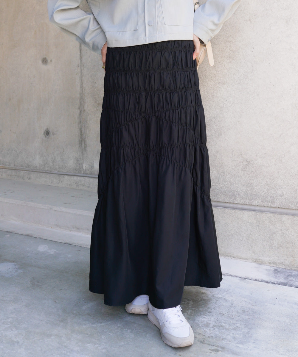 シャーリングギャザースカート