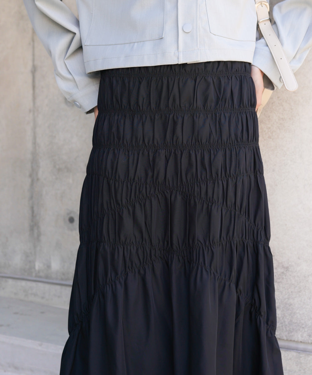 シャーリングギャザースカート