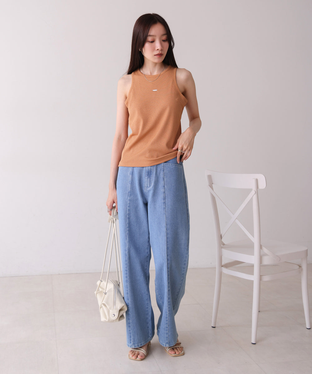 ロゴプレート付アメスリタンクトップ