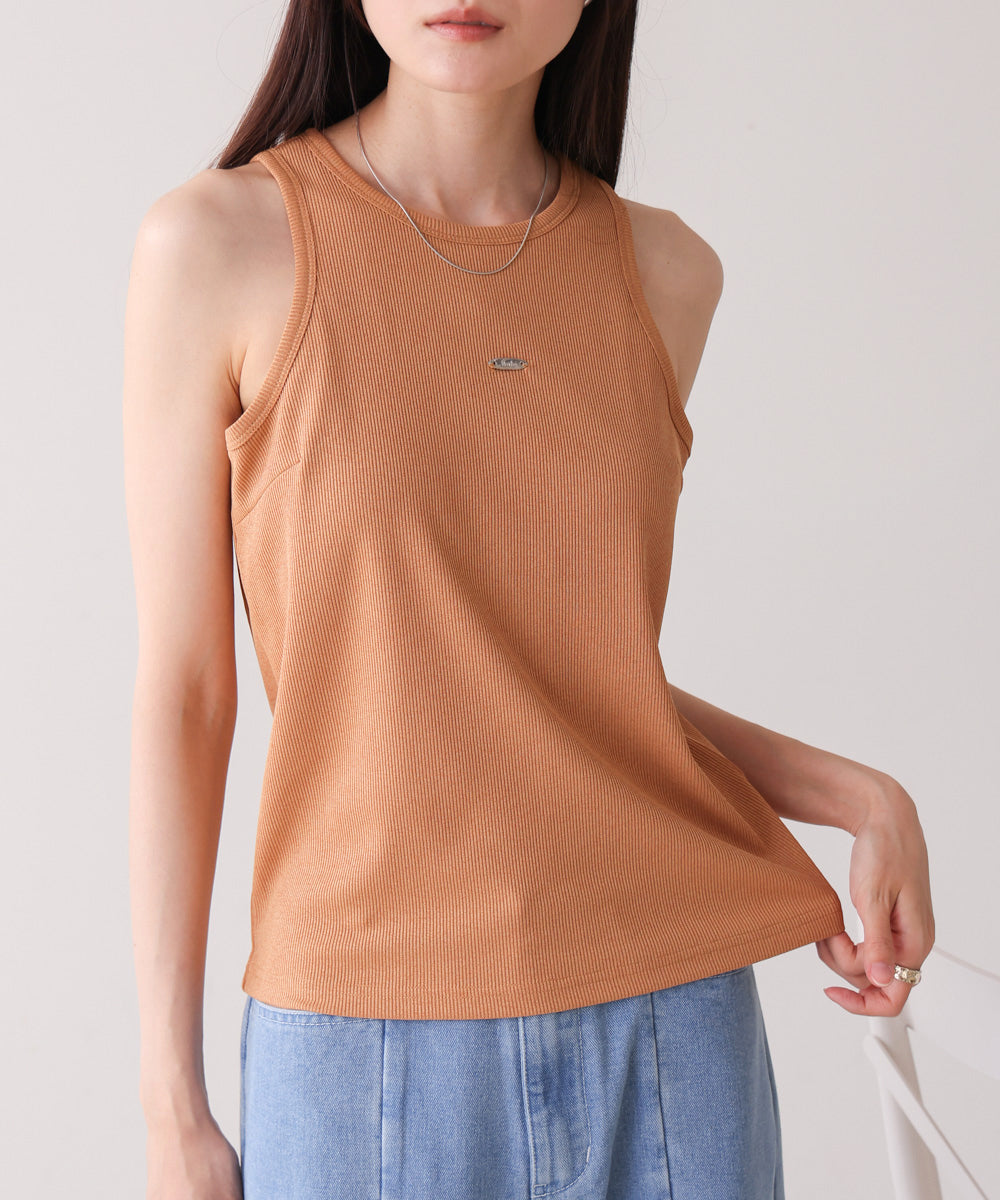 ロゴプレート付アメスリタンクトップ