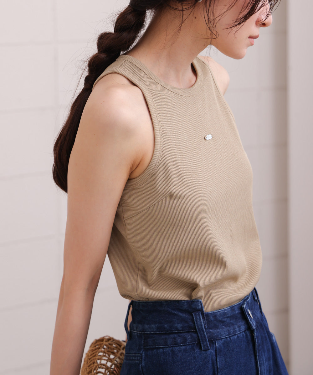 ロゴプレート付アメスリタンクトップ