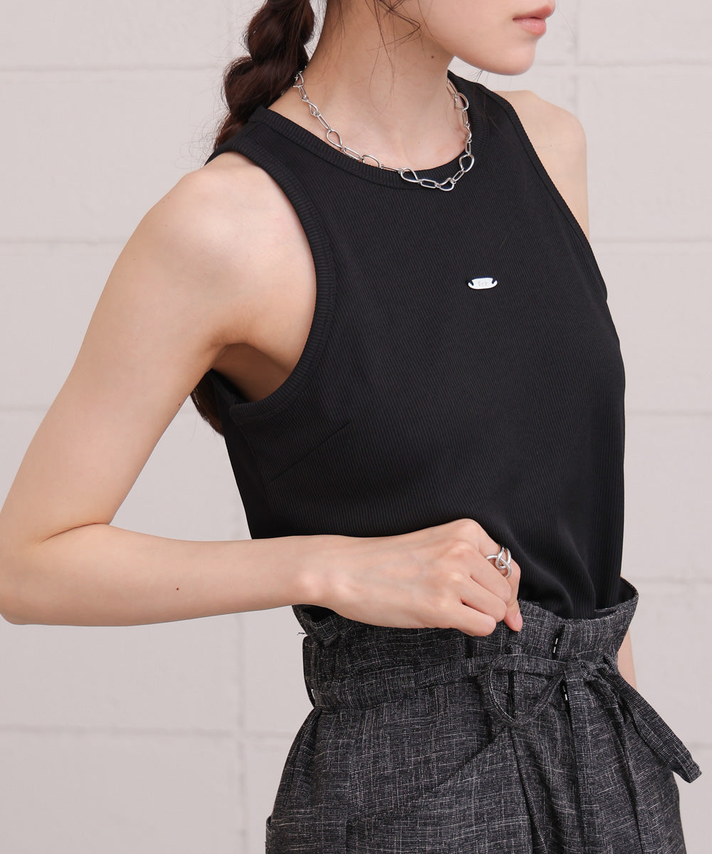 ロゴプレート付アメスリタンクトップ