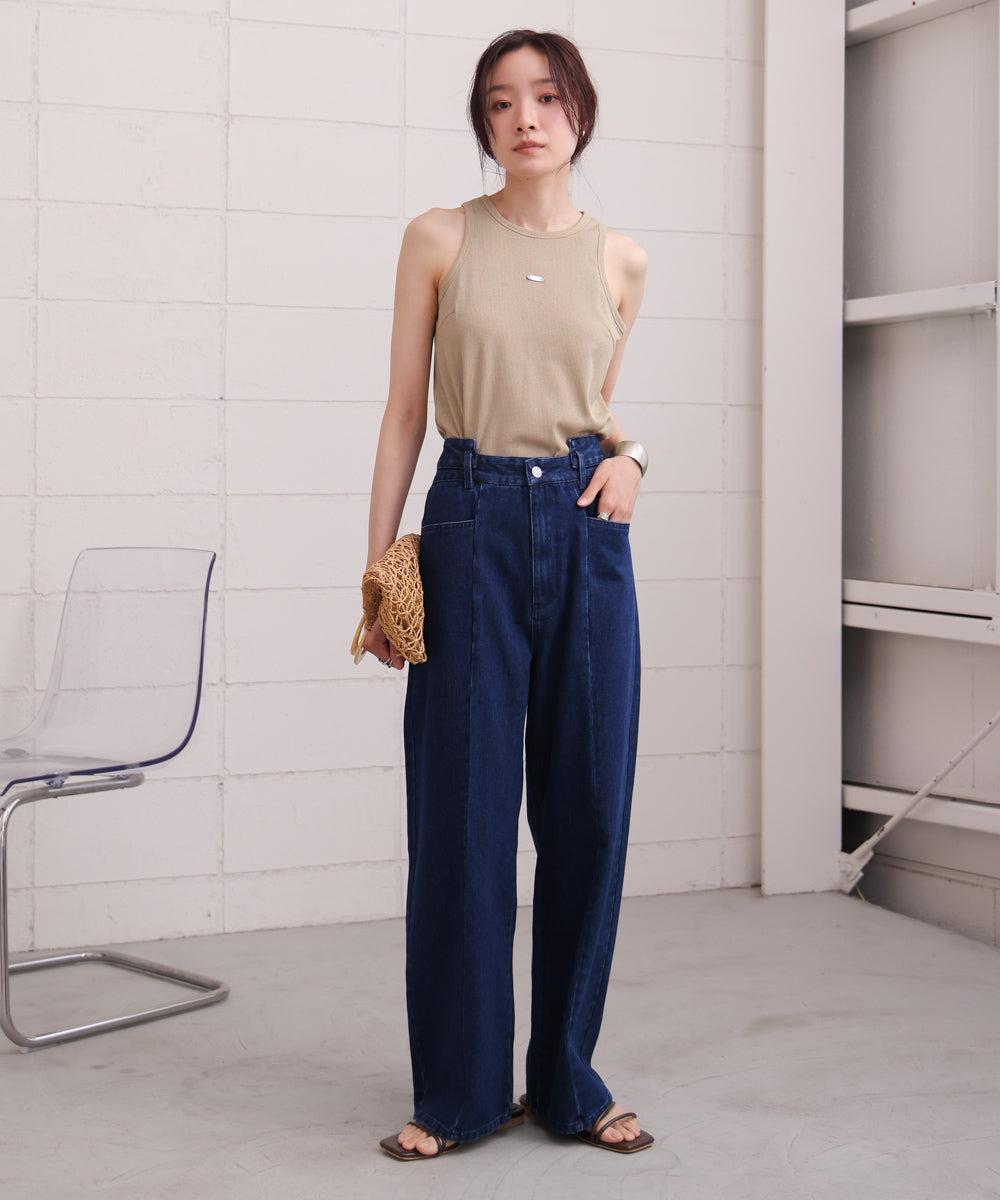 ロゴプレート付アメスリタンクトップ