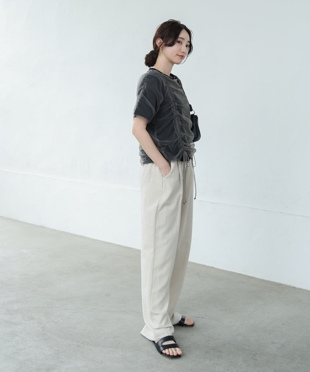 チュールギャザーTシャツ