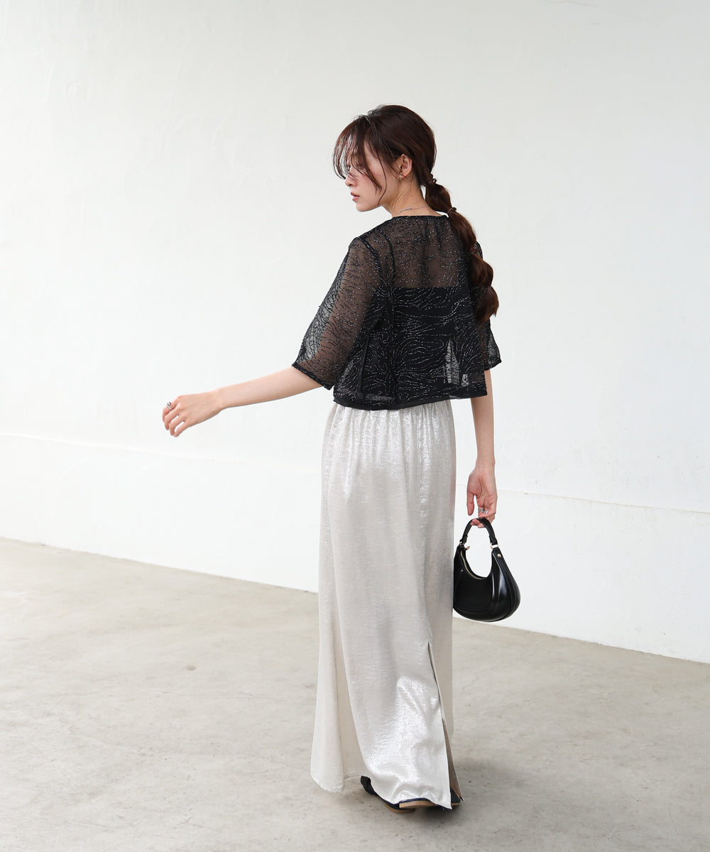 フロントホック刺繍ブラウスジャケット