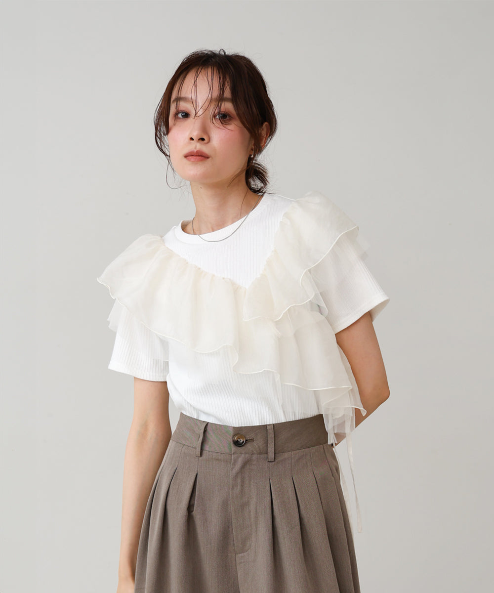 アシメフリルドッキングカットソー