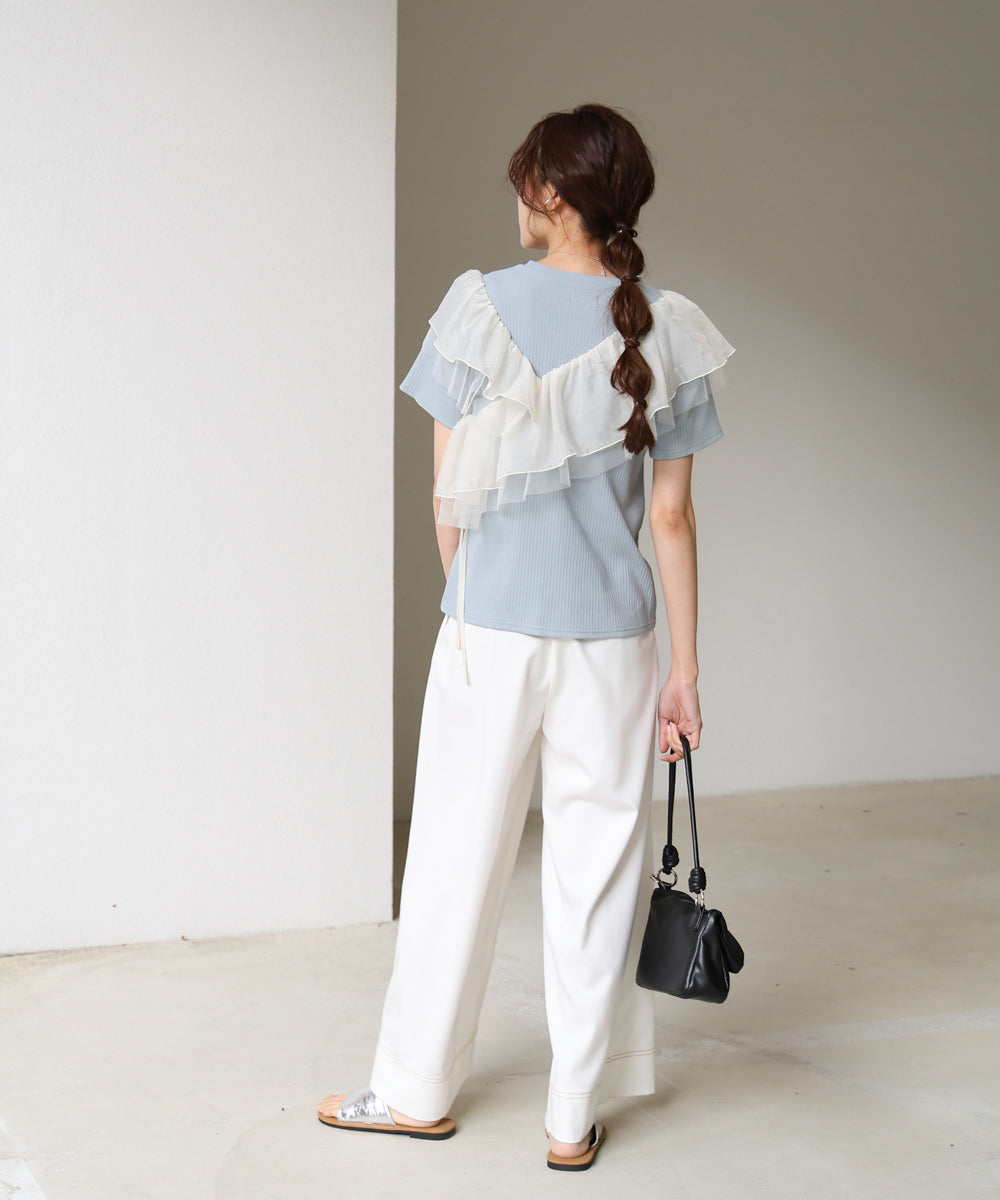 アシメフリルドッキングカットソー