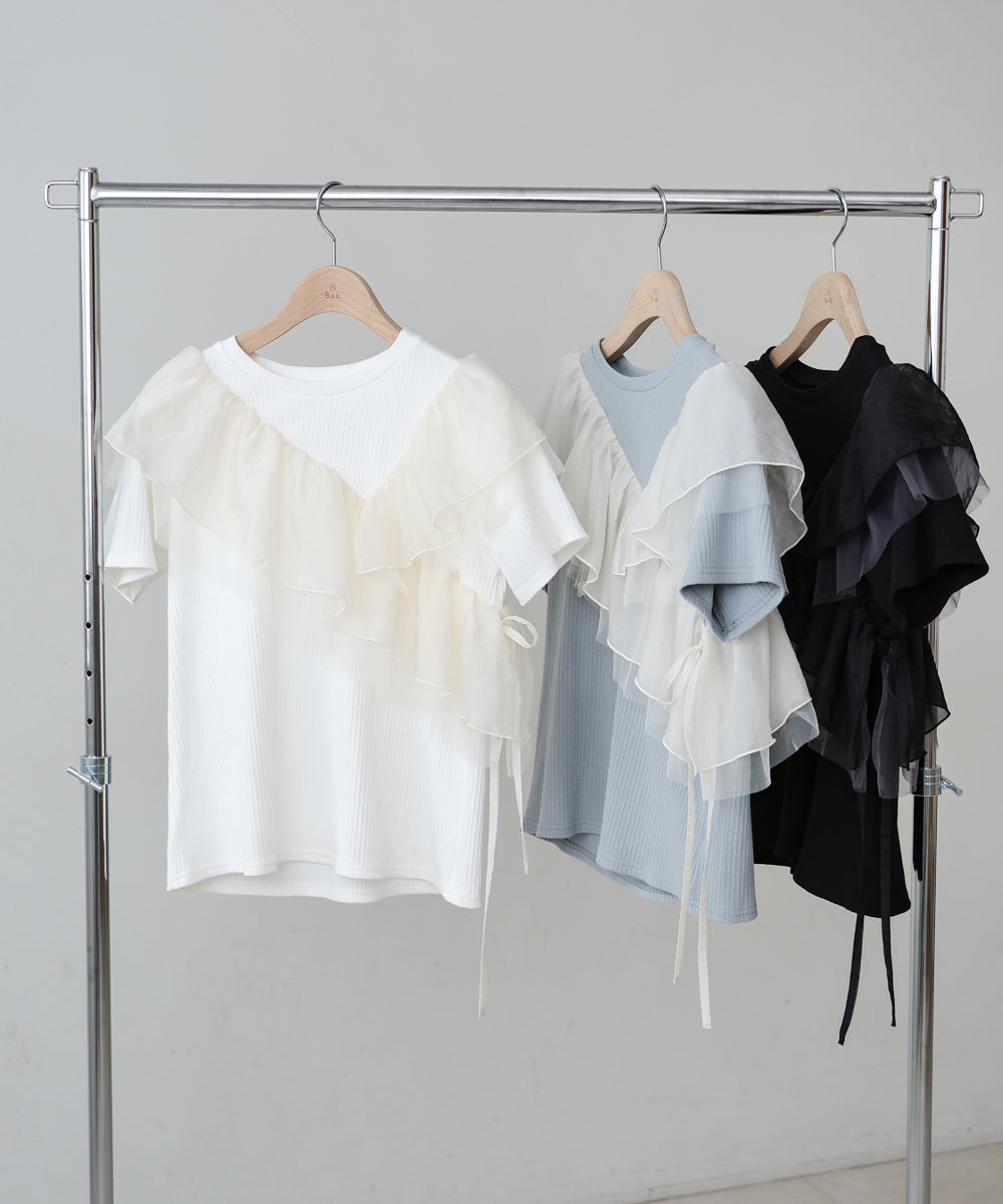 アシメフリルドッキングカットソー