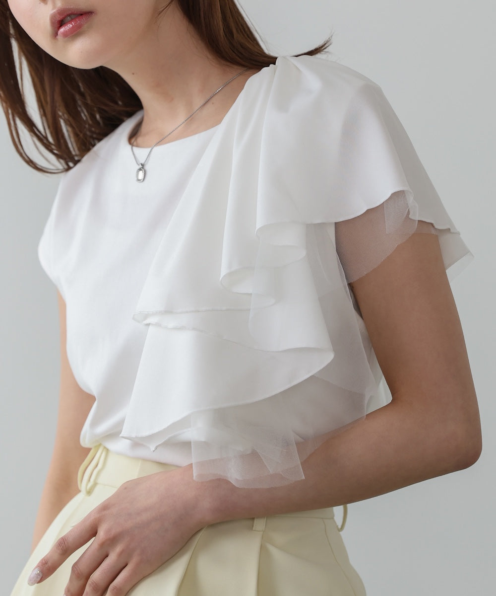 イレヘムラッフルデザインカットソー