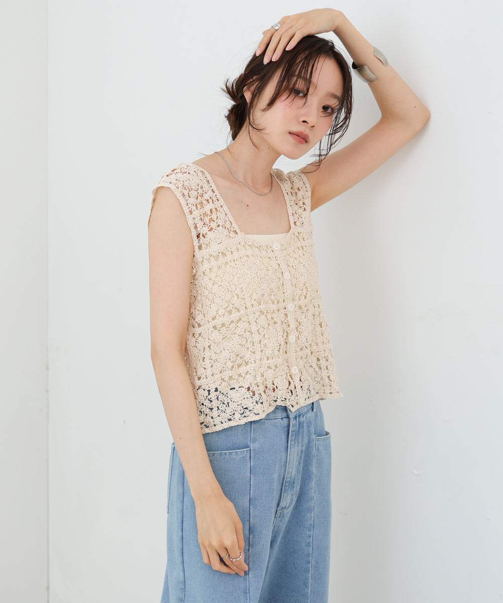 前後2WAYボタン付ビスチェ