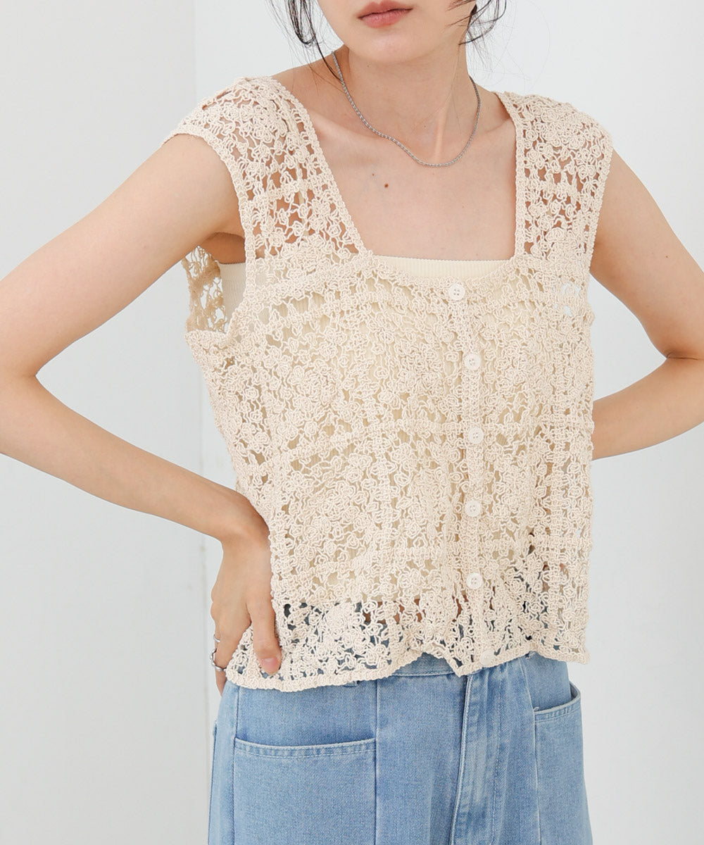 前後2WAYボタン付ビスチェ