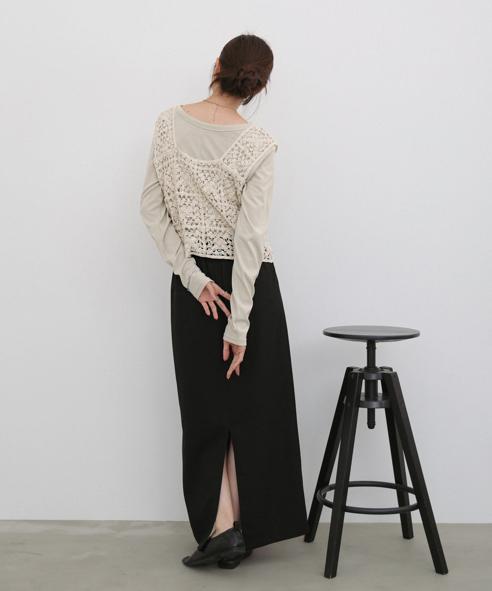 前後2WAYボタン付ビスチェ