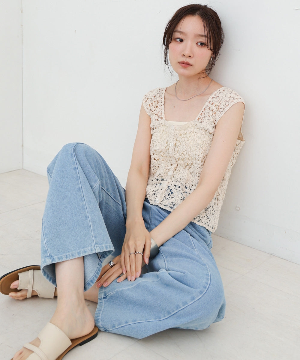 前後2WAYボタン付ビスチェ