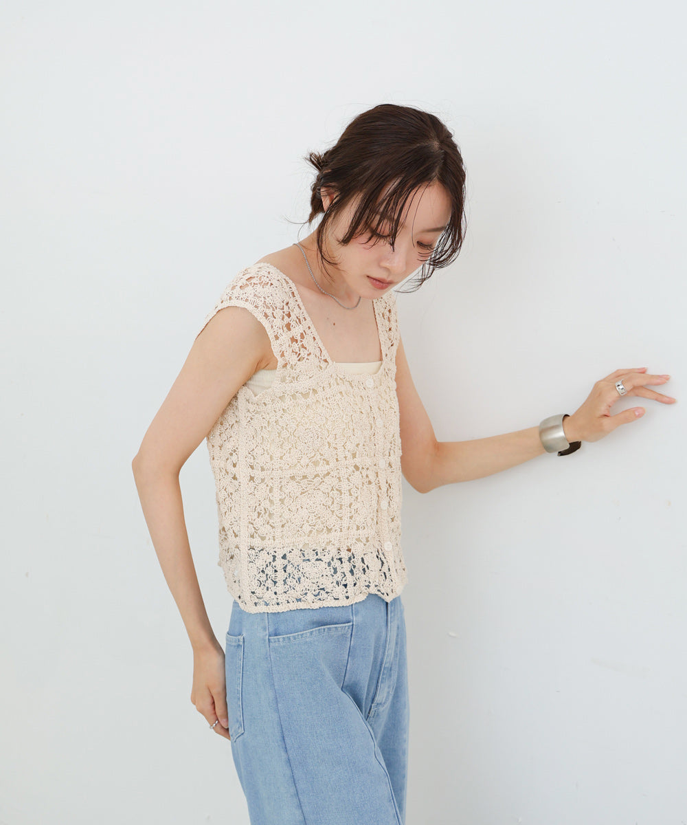 前後2WAYボタン付ビスチェ