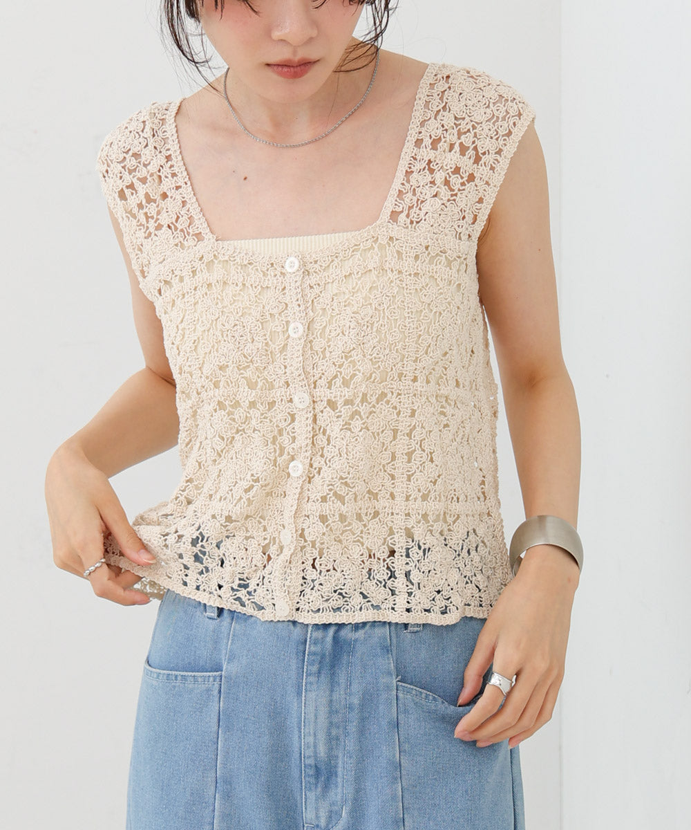 前後2WAYボタン付ビスチェ