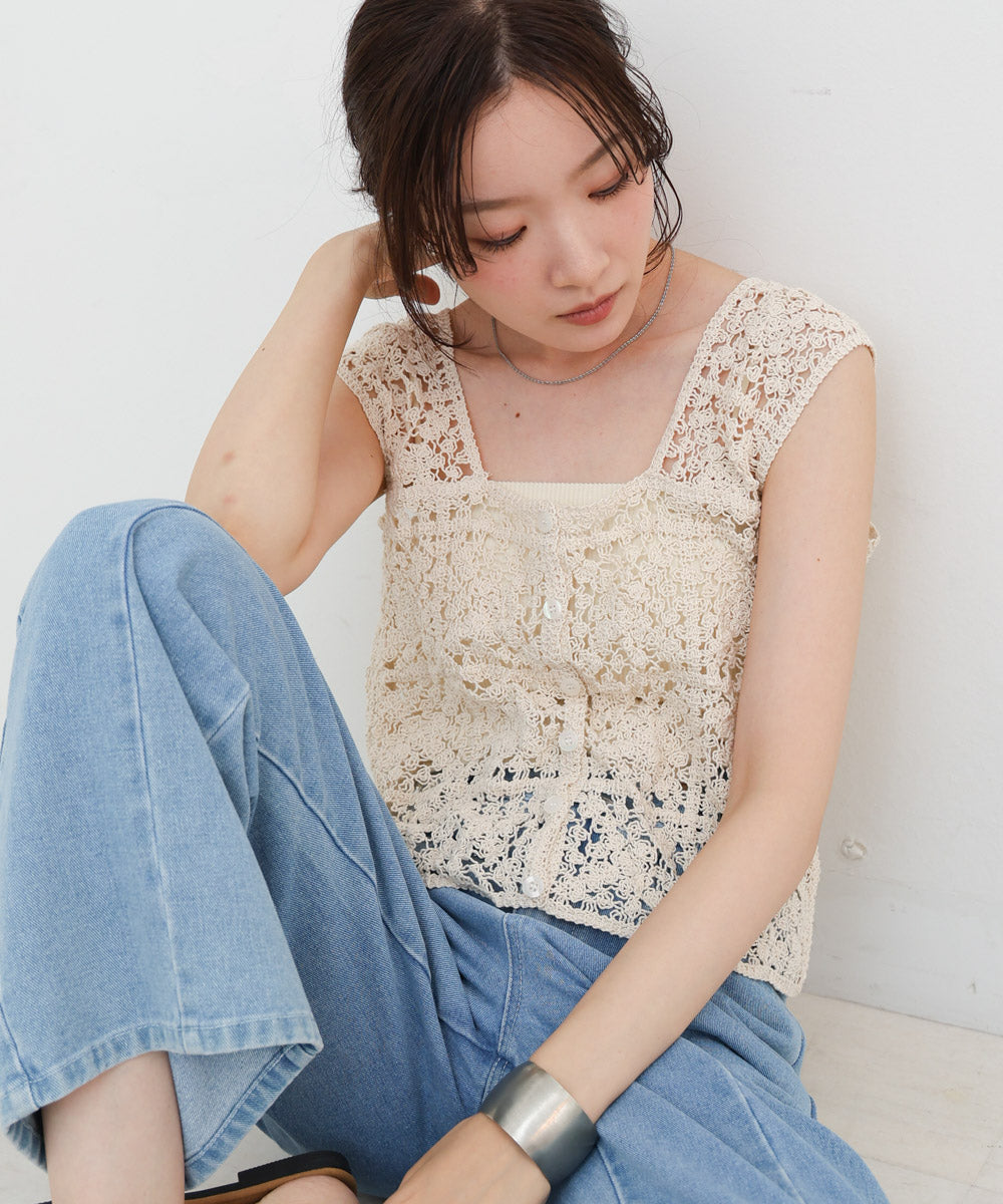 前後2WAYボタン付ビスチェ