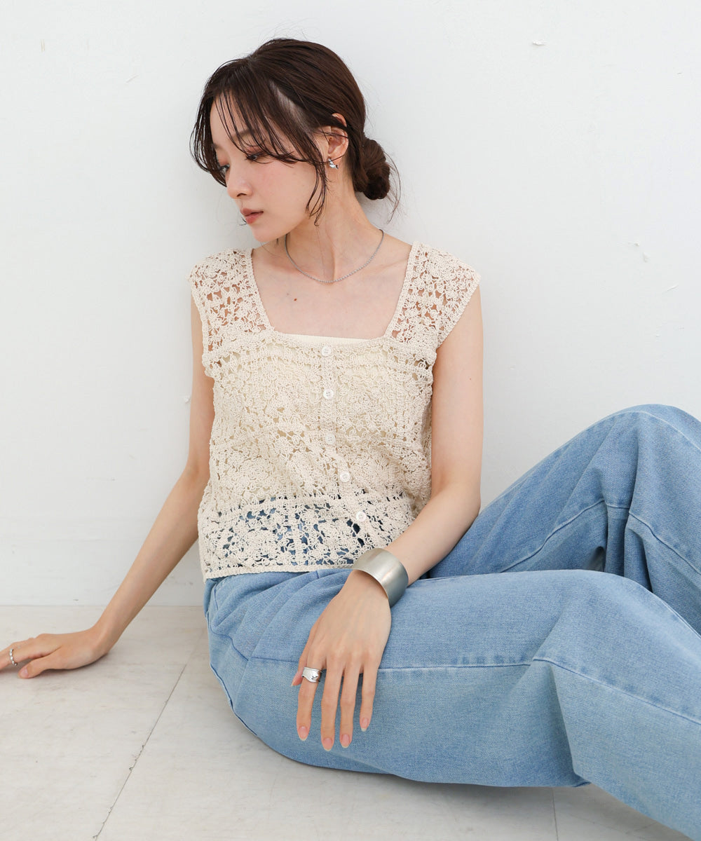 前後2WAYボタン付ビスチェ