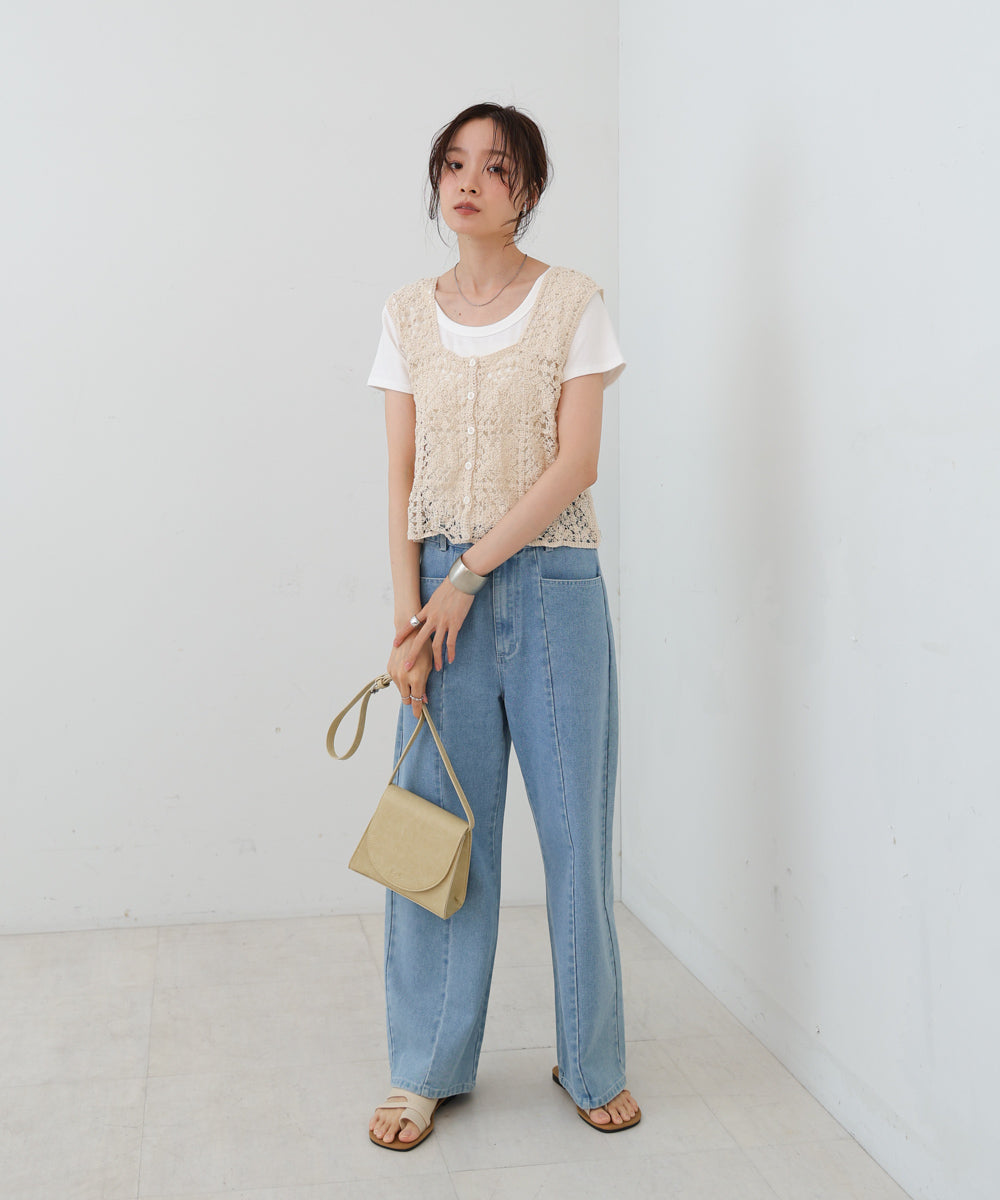 前後2WAYボタン付ビスチェ