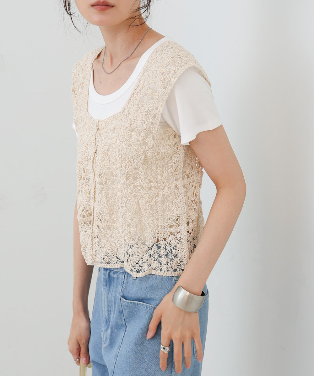 前後2WAYボタン付ビスチェ