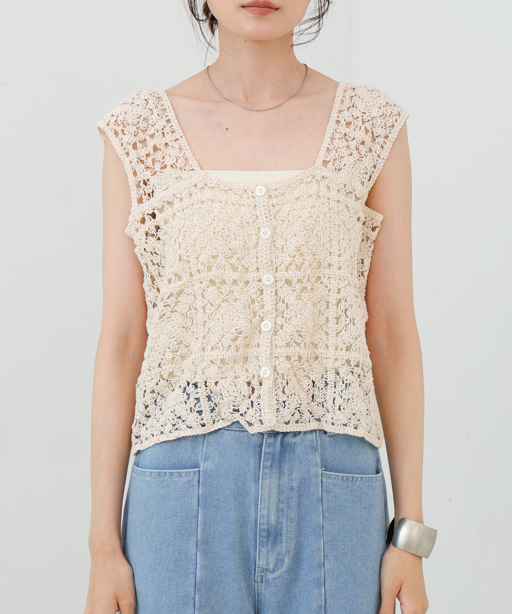 前後2WAYボタン付ビスチェ