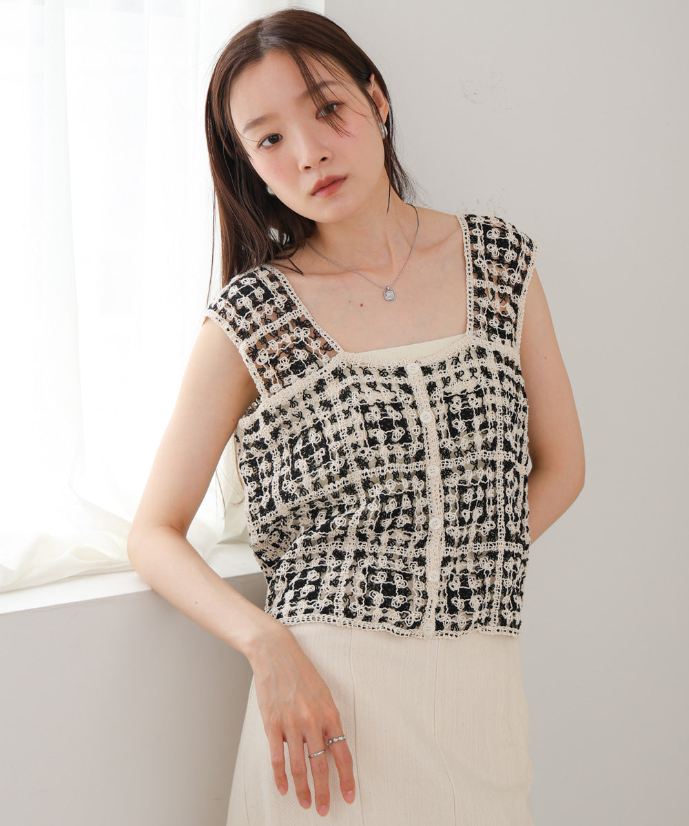 前後2WAYボタン付ビスチェ