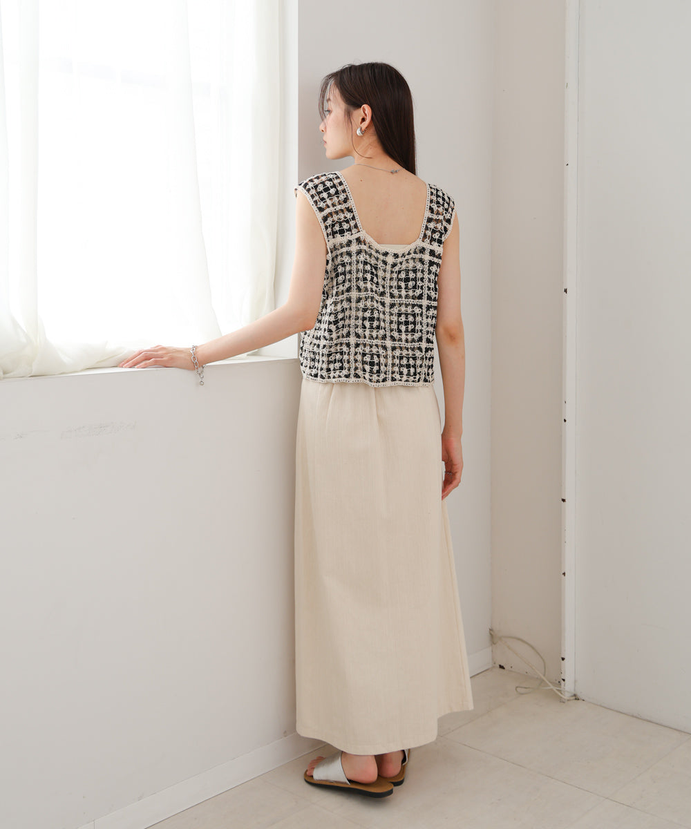 前後2WAYボタン付ビスチェ