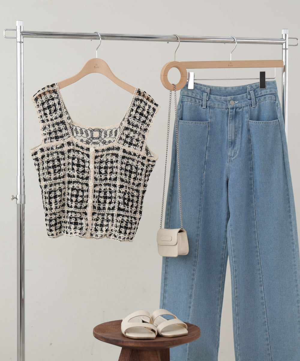 前後2WAYボタン付ビスチェ